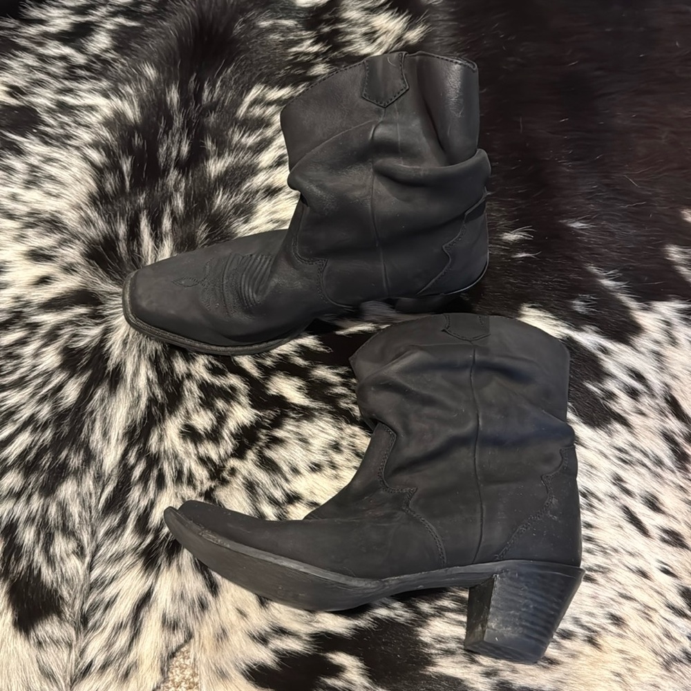 Durango crush black slouch mid calf western boots